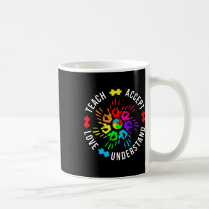 Caneca De Café Professor Puzzle Conscientização do Autismo Ensine