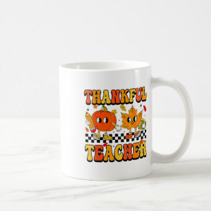 Caneca De Café Professor Retro Obrigado Groovy Ação de Graças Que