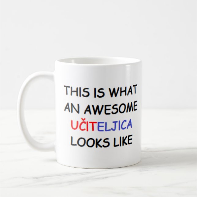Caneca De Café professor sérvio uciteljica, incrível (Esquerda)