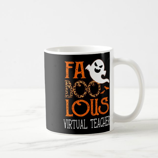 Caneca De Café Professor Virtual Fabooloso No Festa De Halloween  (Direita)