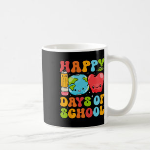 Caneca De Café Professora 100 Dias De Crianças Escolares Adulto F
