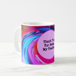 Caneca De Café Professora Apreciação Tie Dye Classroom Obrigado
