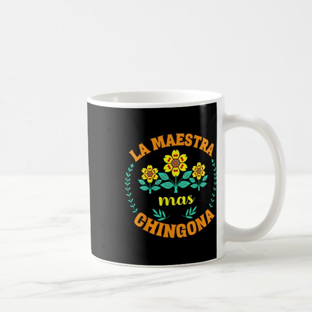 Caneca De Café Professora Bilíngue De Volta à Escola Professora d (Direita)