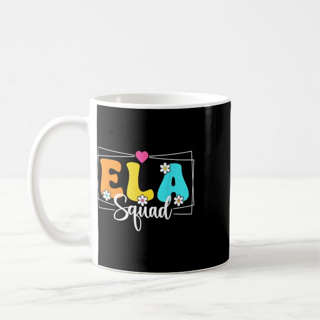 Caneca De Café Professora da Equipe ELA de Volta às Aulas Língua  (Esquerda)