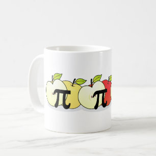 Caneca De Café Professora De Matemática Apple Pi Mug (Tricolor)