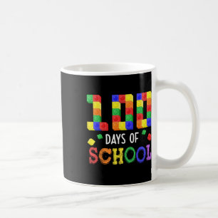Caneca De Café Professora do Brick Build Students de 100 Dias na