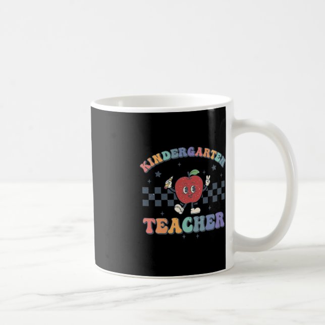 Caneca De Café Professora do infantário Groovy de volta à equipe  (Direita)
