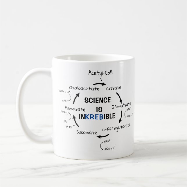 Caneca De Café Professora Engraçado do Ciclo de Biologia Científi (Esquerda)