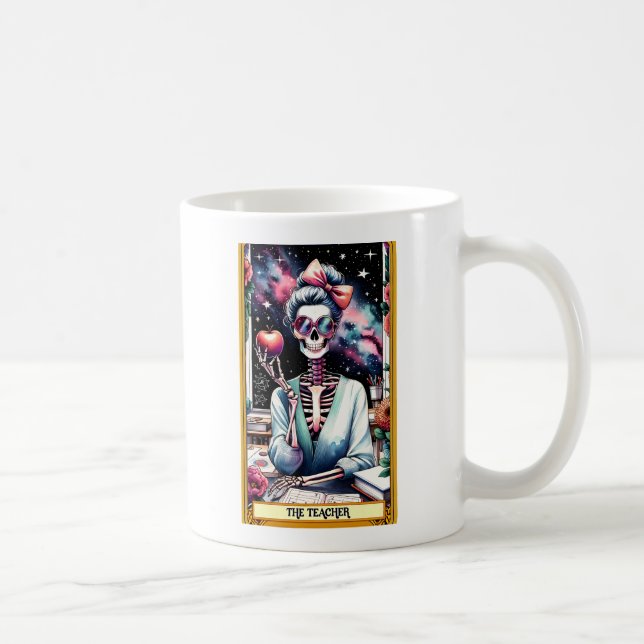 Caneca De Café Professora Engraçado Personalizado do Tarot Hallow (Direita)