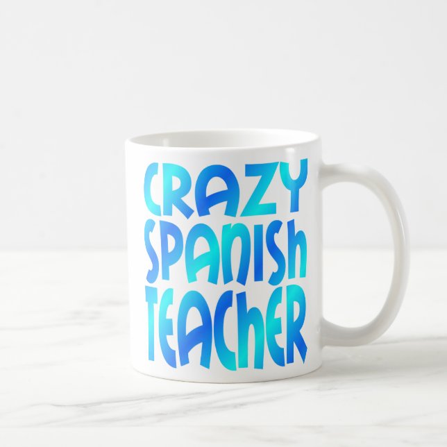 Caneca De Café Professora espanhola louca (Direita)