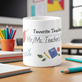 Caneca De Café Professora Favorita Personalizar Coruja