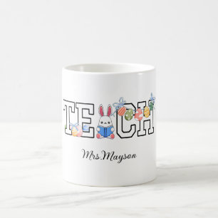 Caneca De Café Professora &Monarca e Livro da Páscoa Única