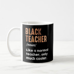 Caneca De Café Professora Negra Definição Engraçada História Negr
