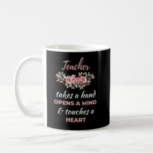 Caneca De Café Professora Pega Mão Abre Mente