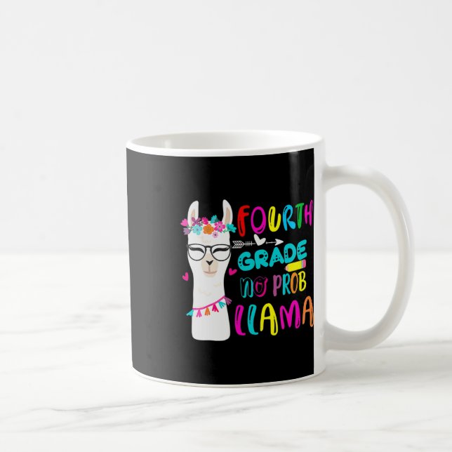 Caneca De Café Professora Prob Llama No 4º Grau Volta Ao (Direita)