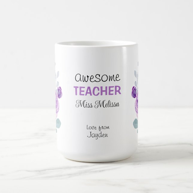 Caneca De Café Professora Purple Rosa Admirável Dotando Melhor Pr (Centro)