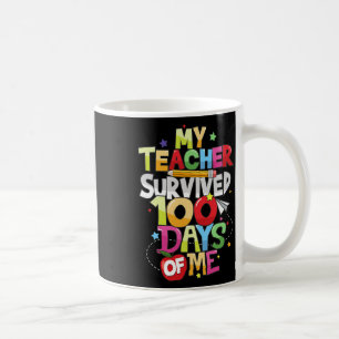 Caneca De Café Professora Sobreviveu A 100 Dias Da Minha Escola D