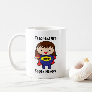 Caneca De Café Professora Super Herói Personalize