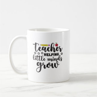 Caneca De Café Professores ajudando as mentes pequenas a crescer