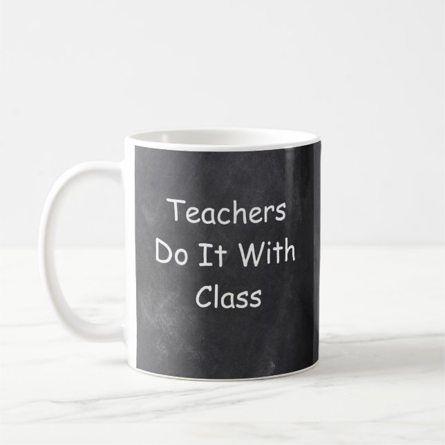 Caneca De Café Professores Classe Chalkboard Design Idea (Esquerda)