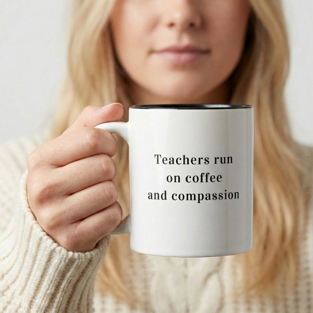 Caneca De Café Professores Correm Em Coffee Quote (Criador carregado)