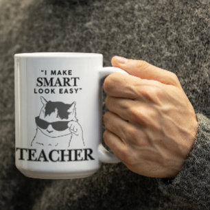 Caneca De Café Professores customizáveis "Eu faço inteligente par