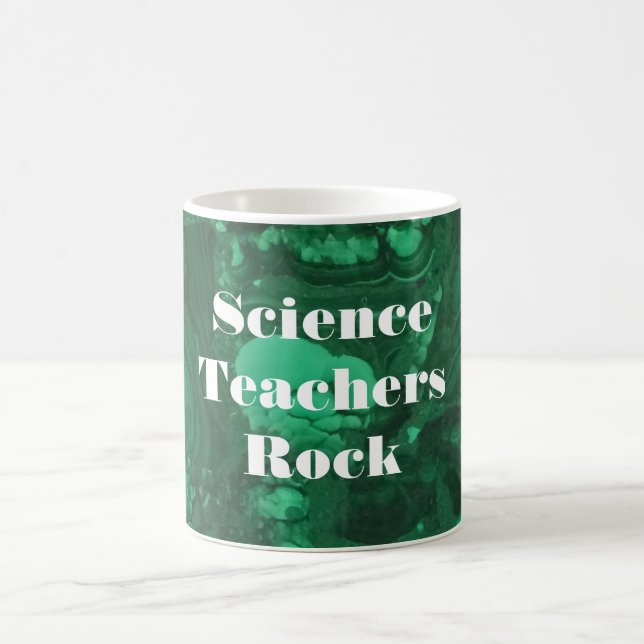 Caneca De Café Professores de Ciência Rock Bright Green Gemstone (Centro)