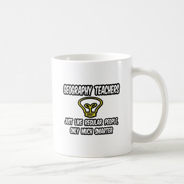 Caneca De Café Professores De Geografia.. Pessoas Regulares, Apen (Direita)
