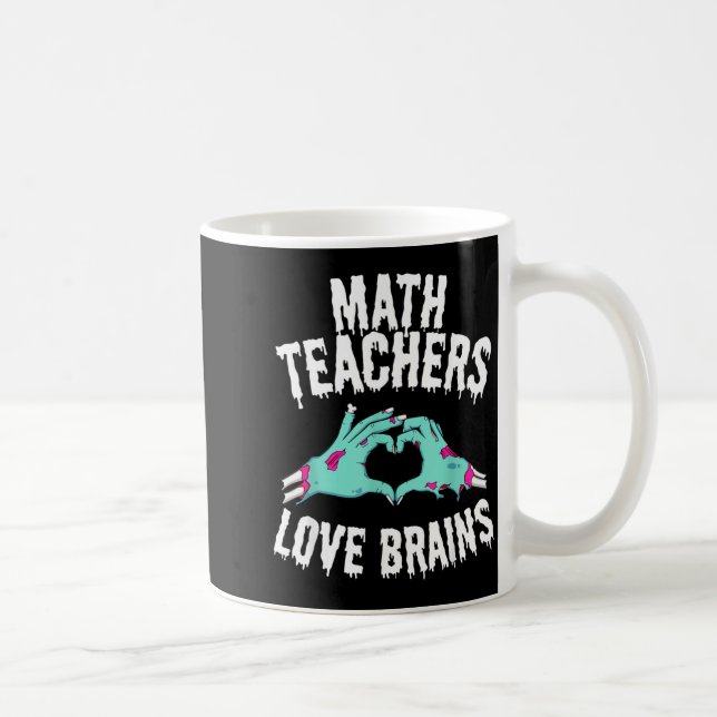 Caneca De Café Professores de Matemática Amam Cérebros Funny Hall (Direita)