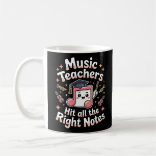 Caneca De Café Professores de Música Tocam Todas as Notas Certas