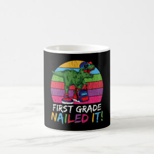 Caneca De Café Professores do 1º ano do ensino infantil Dinossau