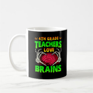 Caneca De Café Professores do 4º ano Cérebro do Cérebro de Mão