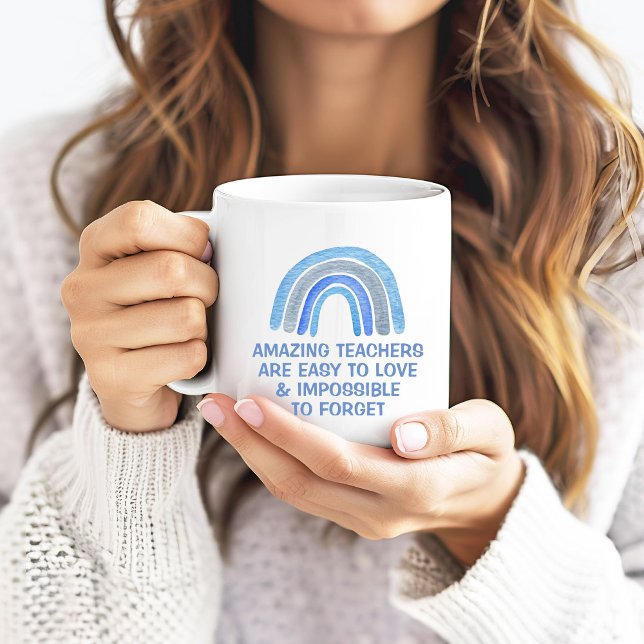 Caneca De Café Professores Incríveis São Fáceis de Amar Arco-Íris (Criador carregado)