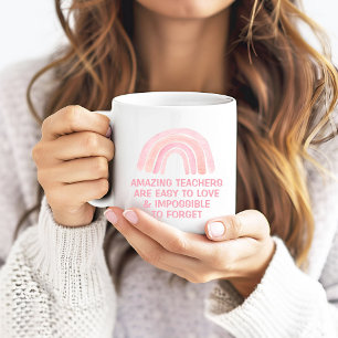 Caneca De Café Professores Incríveis são Fáceis de Amar Arco-Íris