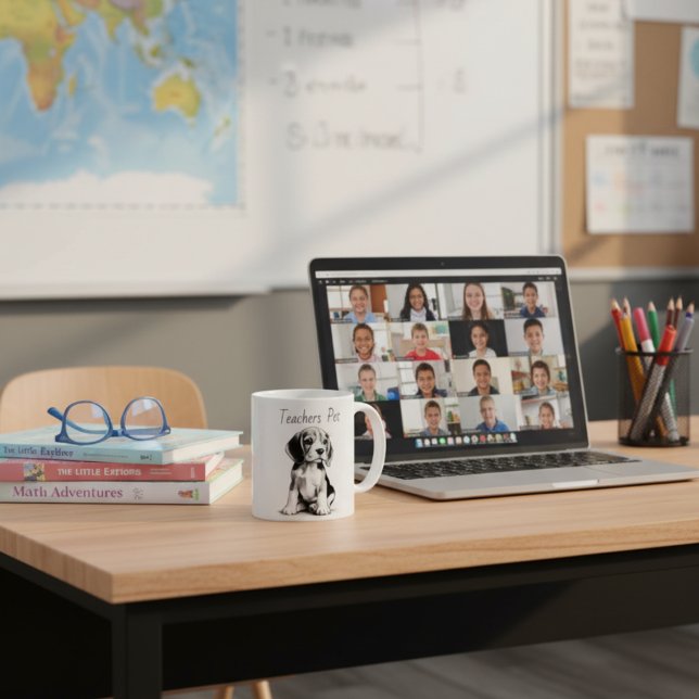 Caneca De Café Professores Pet=Desenho de Beagle (Criador carregado)