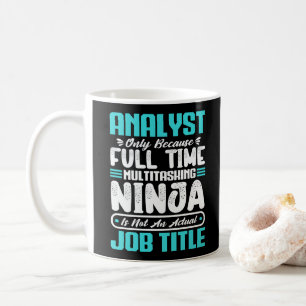 Caneca De Café Profissão de Trabalho de Analista Profissão Funny 