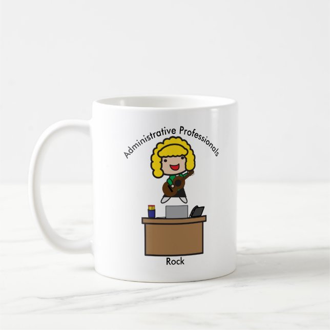 Caneca De Café Profissionais Administrativos (Blonde) Personaliza (Esquerda)