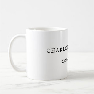 Caneca De Café Profissional Clássico Elegante Minimalista