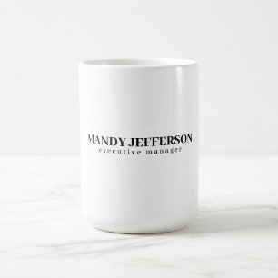 Caneca De Café Profissional elegante moderno minimalista adicione