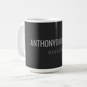 Caneca De Café Profissional Elegante Moderno Minimalista Seu Nome