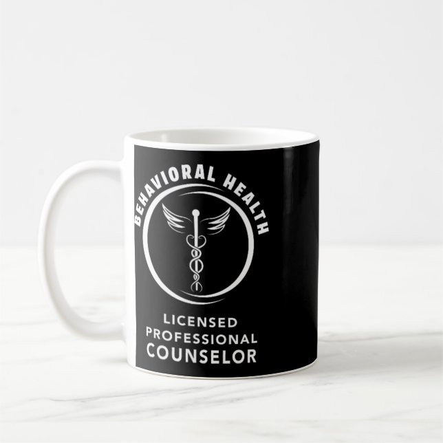 Caneca De Café Profissional Licenciado em Saúde Mental e Comporta (Esquerda)