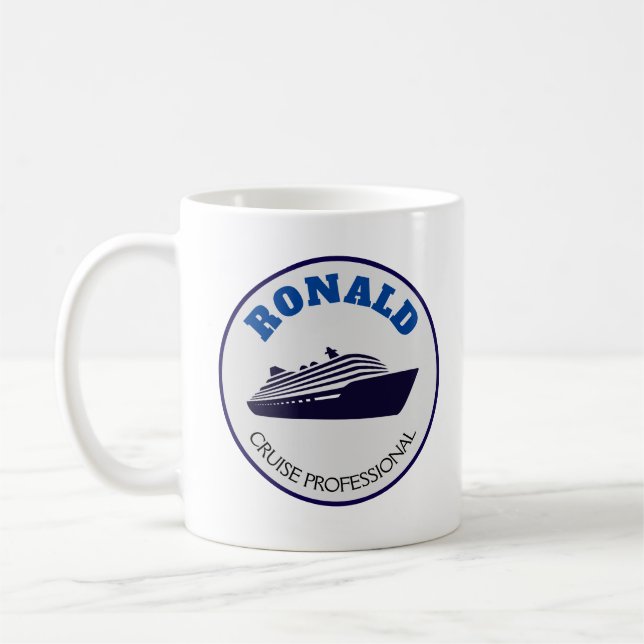 Caneca de café profissional masculina com nome pre (Esquerda)