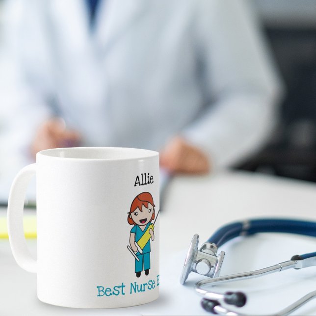Caneca De Café Profissional Médico Personalizado Chibi Obrigado (Criador carregado)