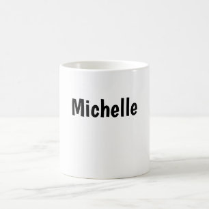 Caneca De Café Profissional Minimalista Moderno Simples Nome Próp