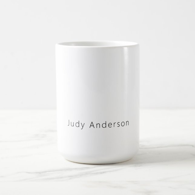 Caneca De Café Profissional Simples Moderno Elegante Seu Nome (Centro)