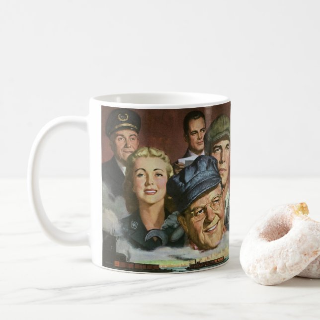 Caneca De Café Profissões empresariais, Patriotismo Patriótico Vi (Com Donut)
