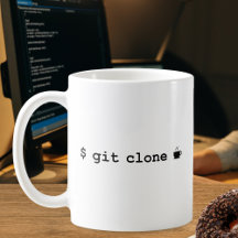 Programador Café Mug - Café com Clone Git