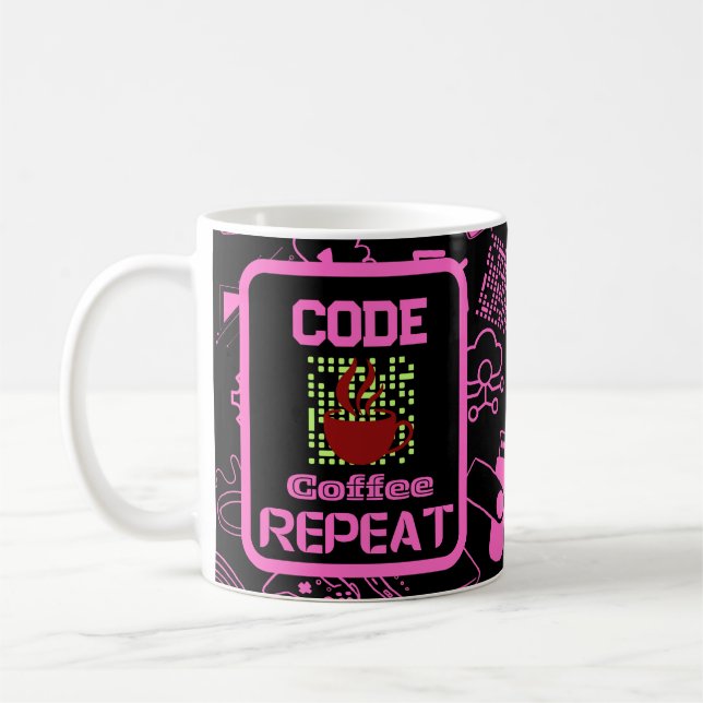 Caneca De Café programador de engenheiros de computador codificad (Esquerda)