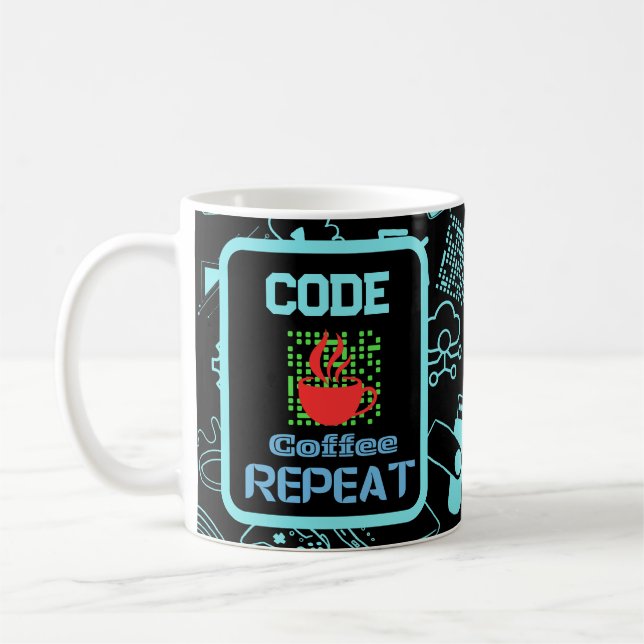Caneca De Café programador de engenheiros de computador codificad (Esquerda)