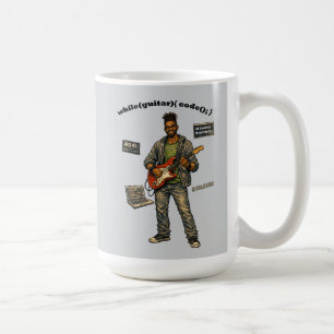 Caneca De Café Programador de software afro-americano que toca gu